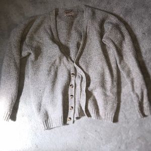 Tan wool cardigan sweater